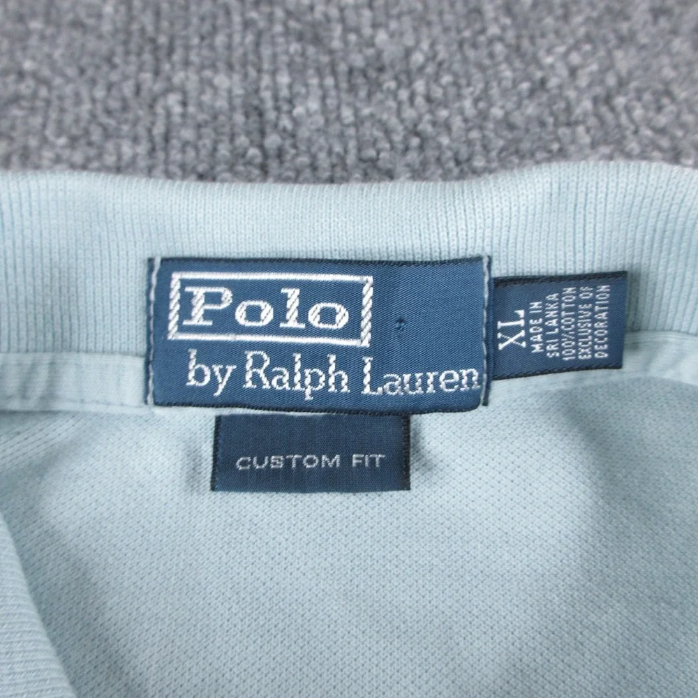 Polo‎ Ralph Lauren Shirt Men XL Teal Button Up Short Sleeve Pony Custom Fit
